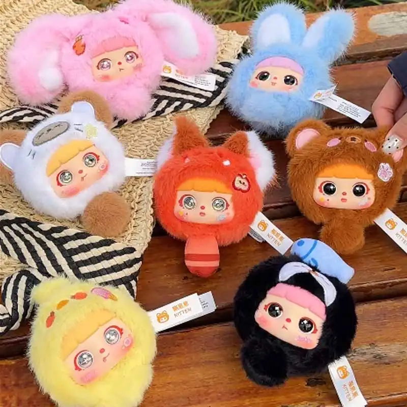 

Лабораторная слепая коробка Samuel Kitten Critter, случайная 360° ° Красочный и 180° ° Черный статический глаз кукла рюкзак кулон загадочная коробка подарок