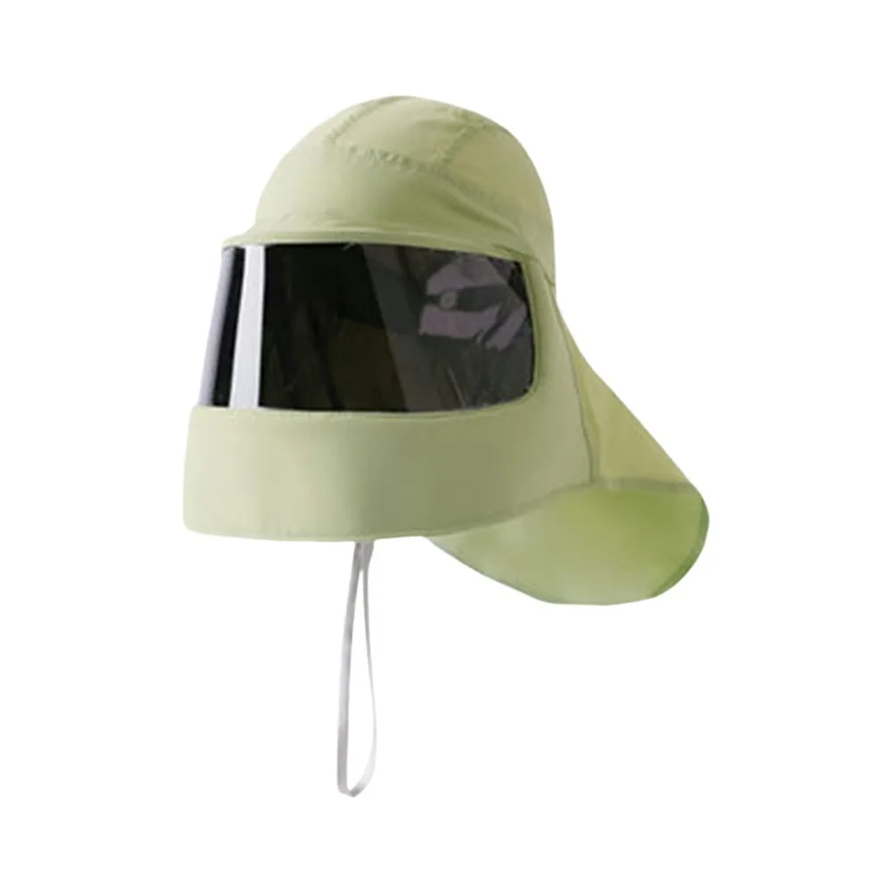 Mirror/Clear Mask Sun Protection Hat Breathable Solid Color Women's Sunshade Hat Thin Sunscreen Anti-UV Sun Protection Mask