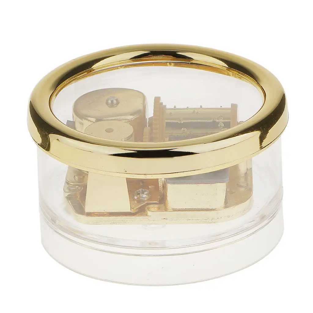 Transparent Mechanical Music Box Acrylic Wind-up Musical Toys for Children Birthday Gift Music Room Ornament