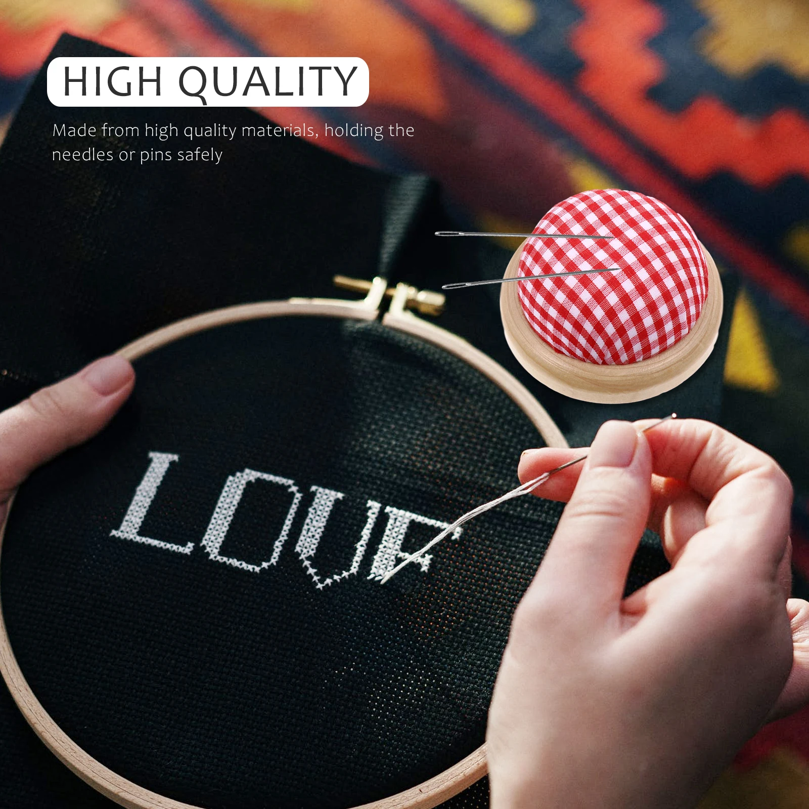 

2Pcs Pin Cushion Needle Storage Organizer for Sewing DIY Cross Stitch Handcraft Tools Foam Products Portable Gift Idea