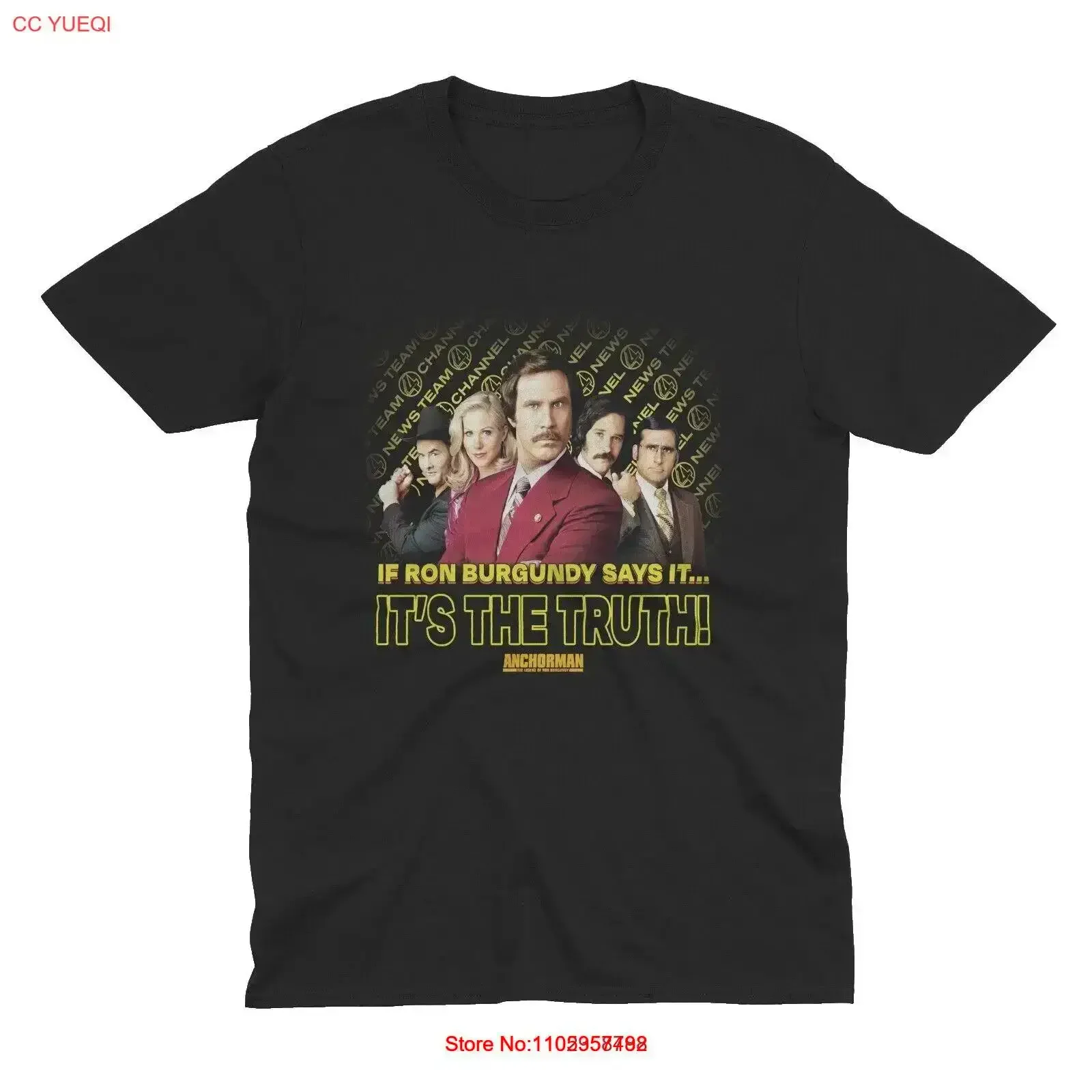 Anchorman T Shirt Ron Burgundy 'It's the Truth' Will Ferrell vintage Washed designer clothes Unisex fashion Stylish graphic