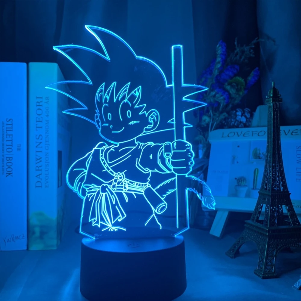 Anime Goku Vegeta Dragon Ball Z Super Saiyan 7/16 color remote control 3D Lamp LED Night Light Goku Jiren Broly Table Lamp Gift