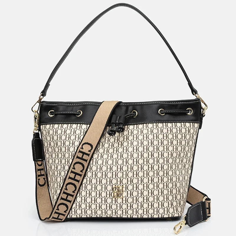 

Luxury DesignBrand Handbag 2025 Simple Letter Print Large Capacity Leather Women's Fashion Commuting Versatile Shoulder Bags