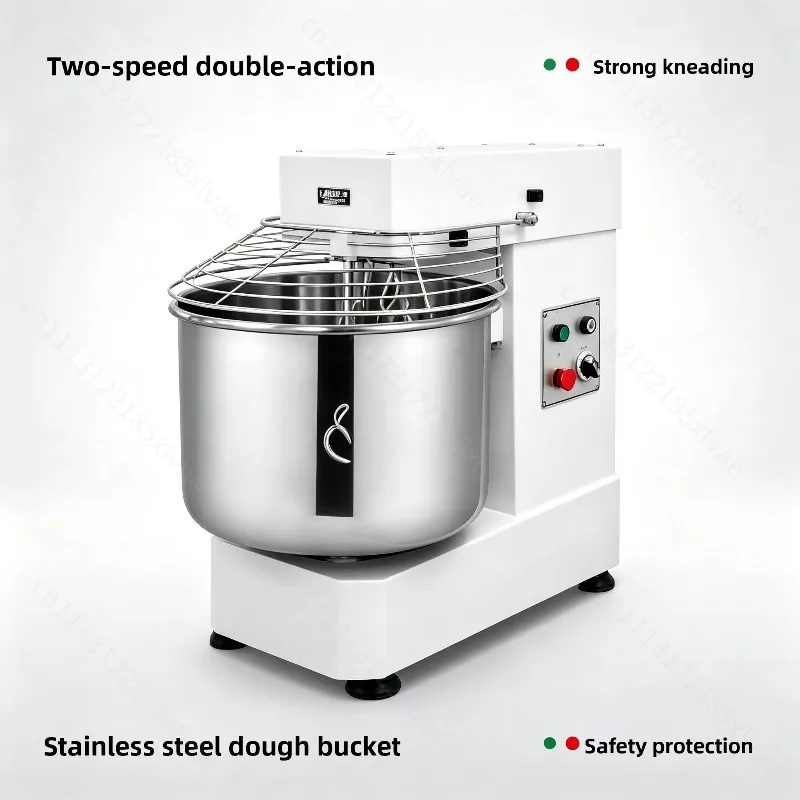Commercial Electric Spiral Dough Kneader Mixer 5‑100KG, Stand‑Type Flour Mixing Machine for Pizza Cake Bread Bakery Baking