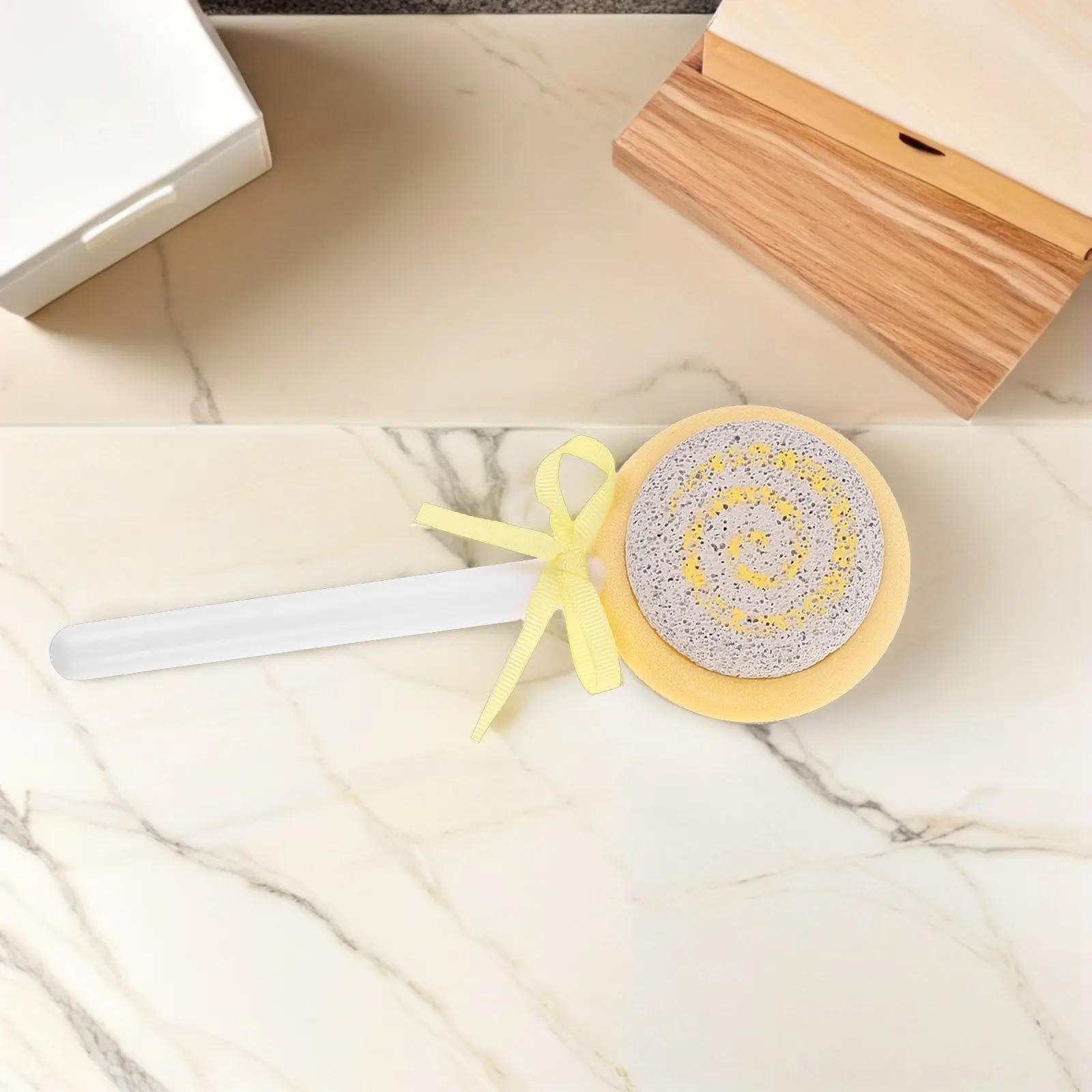 4Pcs Foot Sharpening Stone Double Sided Lollipop Shaped Pedicure File Callus Remover Dead Skin Exfoliation Foot Scrubber Travel
