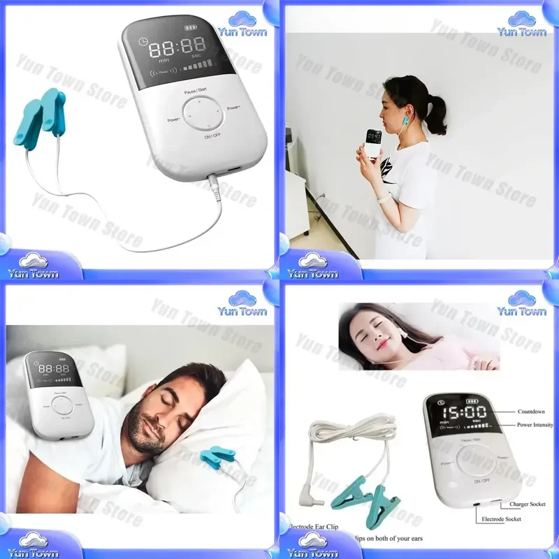 CES Cranial Electrotherapy Stimulation Device for Insomnia Anxiety Depression Sleep Aid for TENS Unit EMS Machine Therapy