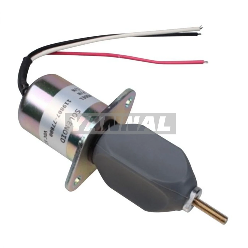 HOT SALE STOP SOLENOID 425-36117 12V FOR YANMAR 4TNE106-GE 4TNE106T-GE MUSTANG SKIDSTEER