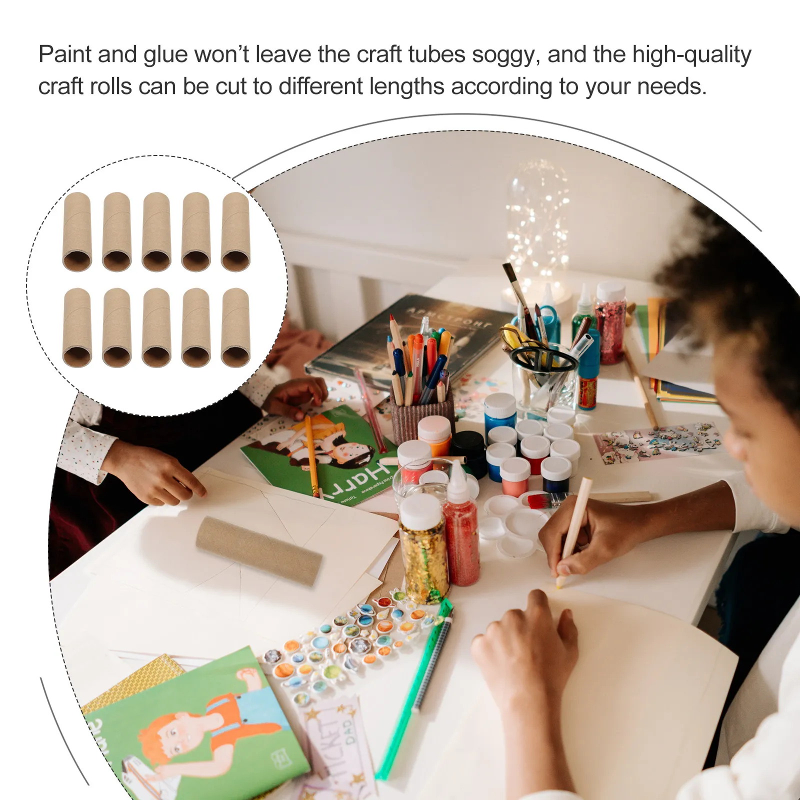 15 pcs Kraft Paper Craft DIY Halloween Christmas New Year Craft Paper Roll Cardboard Roll Cardboard Rolls Cardboard Tubes Thick