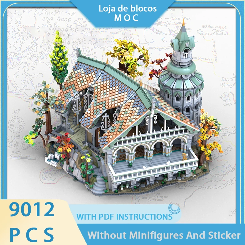 

Изысканный новый продукт: Конструктор MOC, модель сцены из фильма, расширение зала Делл Тауэр, технологичный модульный детский набор для самостоятельной сборки