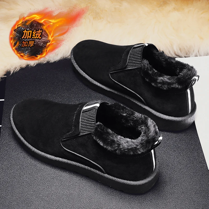 Cold Winter Fleece Lined Retro Work Ankle Boots Solid Hard Wearing Upper Non Slip Sole Warm Casual Footwear City Daily Walking