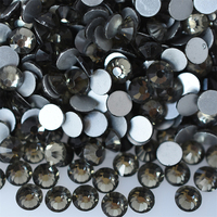 1440PCS SS4-SS40 Glass Black Diamond Nail Art Decorations Non Hotfix Flat Back Rhinestones Loose  Stones Crystals  Strass DIY