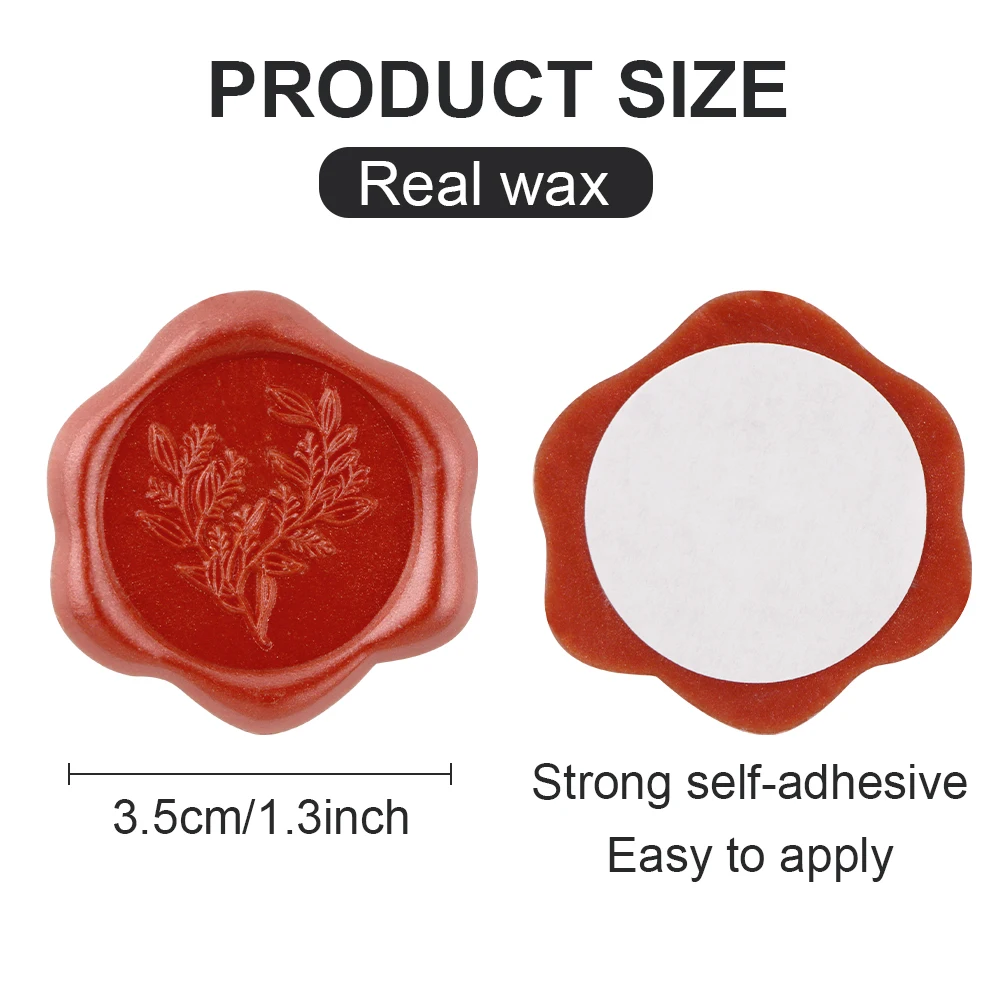 20Pcs/set Red Wax Seal Stickers Handmade Envelope Seals Self Adhesive Wax Stickers for Wedding Decoration Wine Bags
