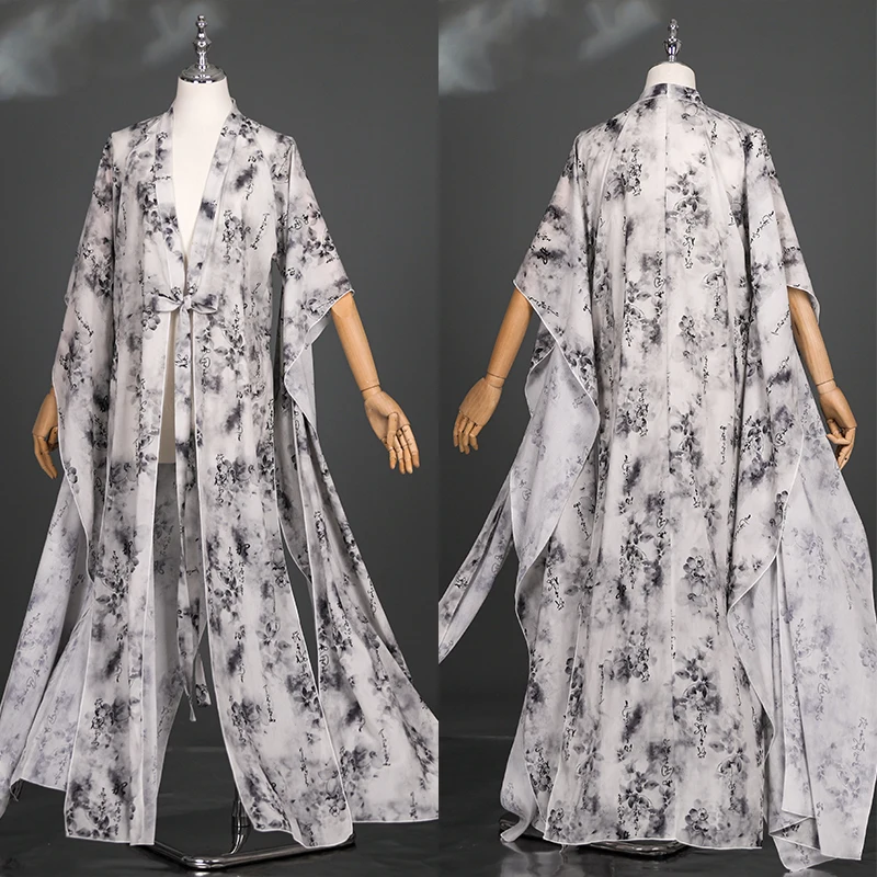 

Летний кардиган Hanfu в китайском стиле, антикварное фатиновое шифоновое пальто, пальто с широкими рукавами, танцевальный сценический костюм для косплея