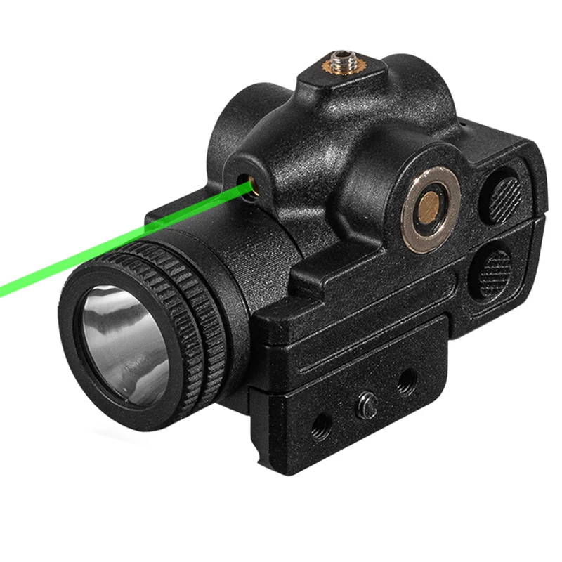 

Pistol Gun Light with Red Green Dot Laser Sight Rechargeable Flashlight Hunting Weapon Light for 20mm Picatinny Rail