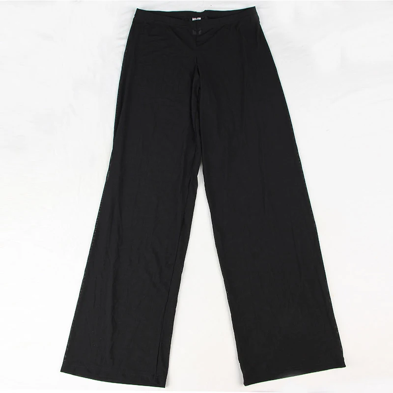 Pinky Senson-Pijama Sexy para hombre, pantalones de dormir de satén a cuadros, transparentes