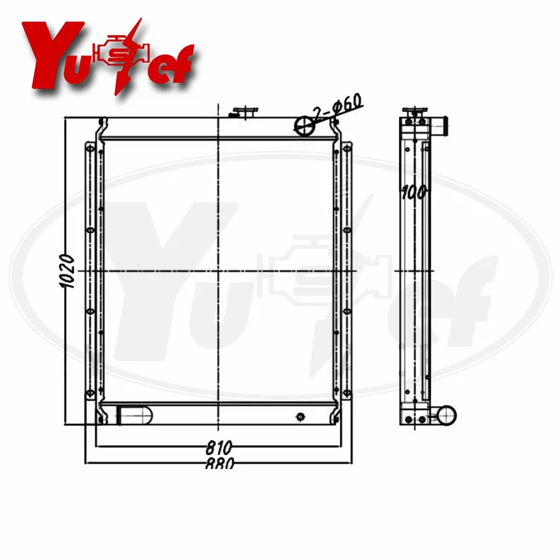 Excavator Radiator Assy For Hitachi EX300-3 EX300-3C EX310H-3C Excavator Radiator 434-5593