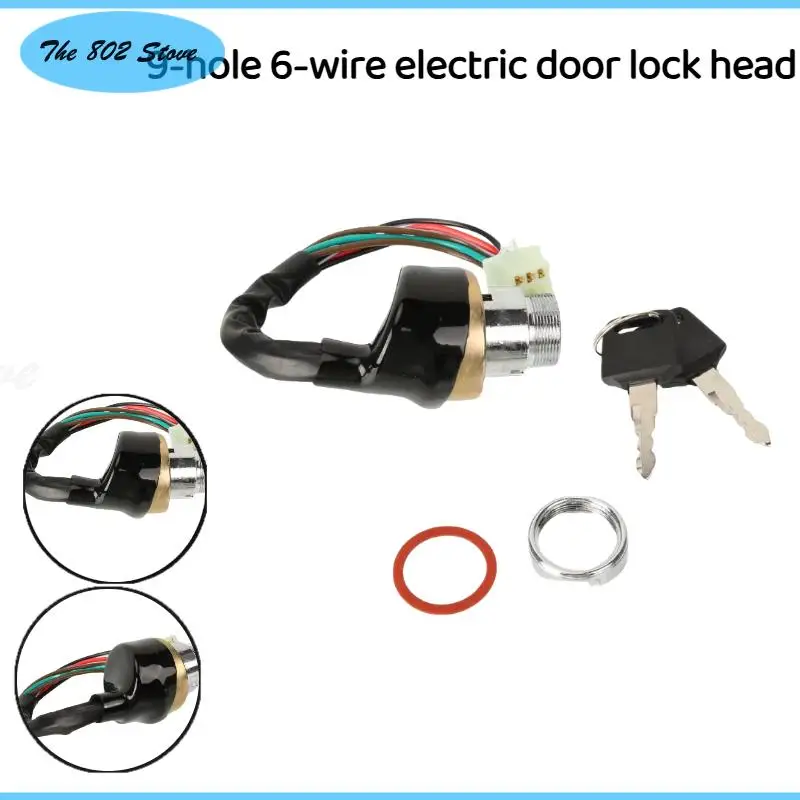 

Замок зажигания для квадроциклов, автомобилей и мотоциклов – 3-позиционный, для картингов и питбайков, 6-проводная конфигурация с 2 ключами, совместим с скутерами