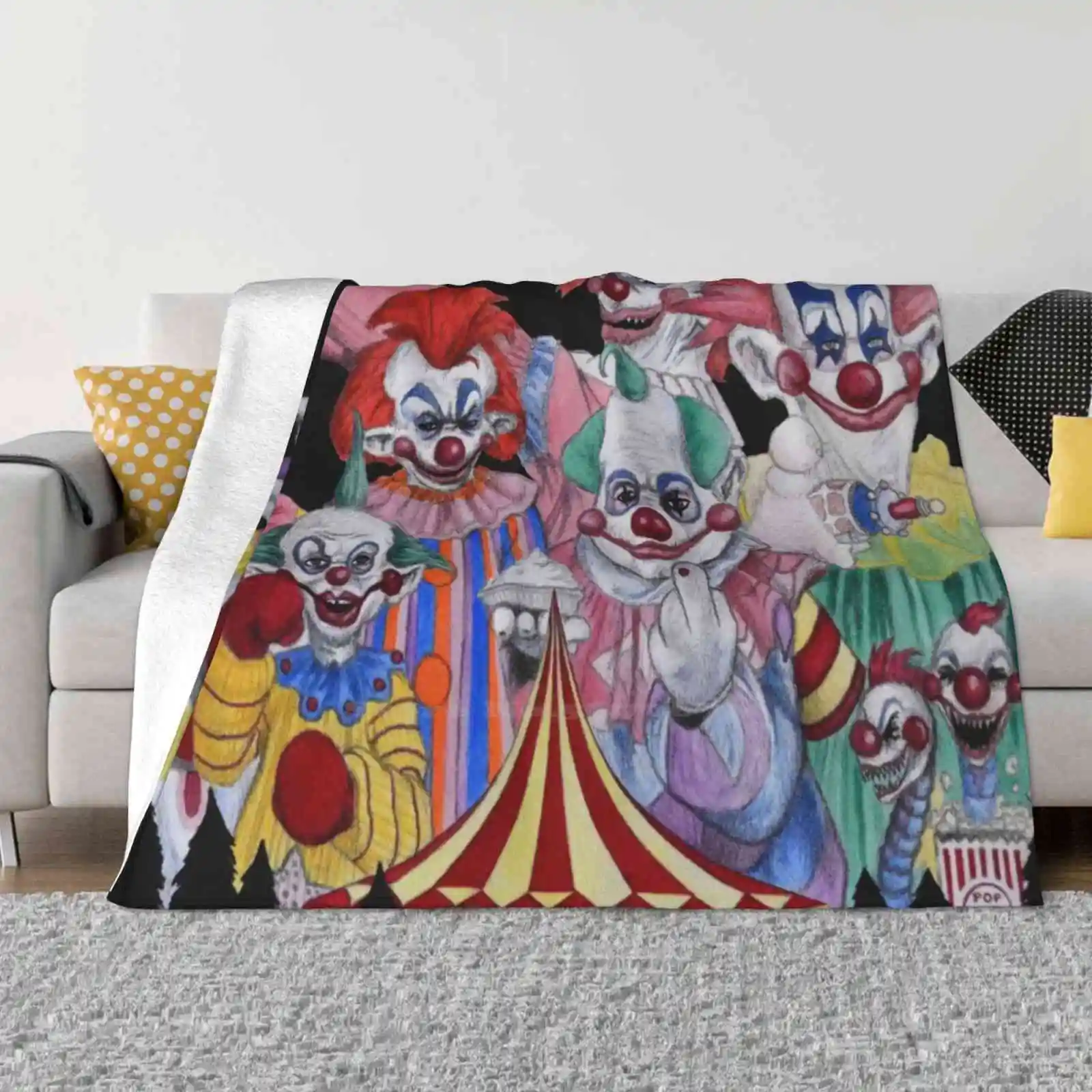 Killer Klowns From Outer Space! Top Quality Comfortable Bed Sofa Soft Blanket Killer Klowns Clowns Outer Space 80S Horror Cult