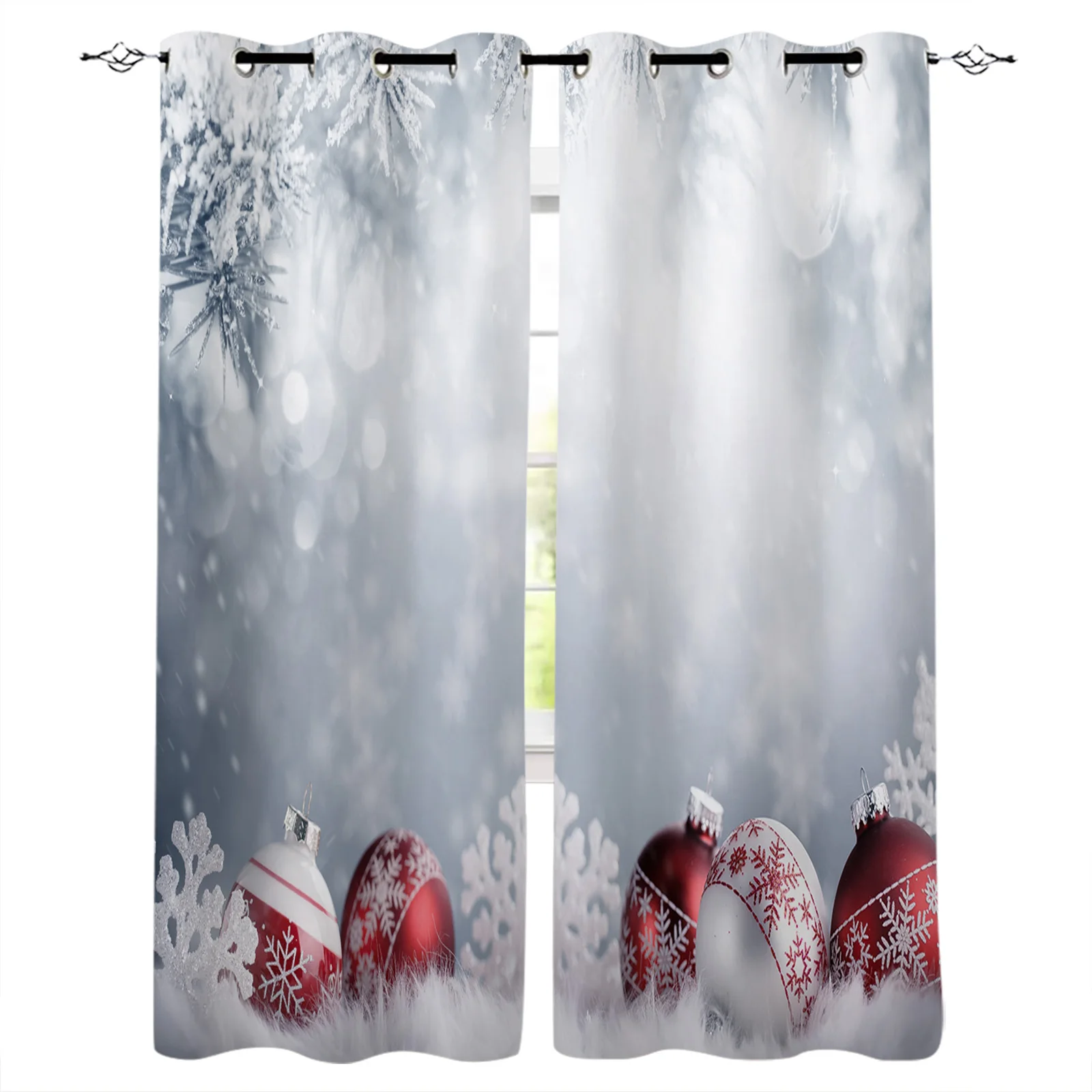 

Santa Claus Christmas Decoration Christmas Blackout Curtains 3D Print Window Curtain Bedroom Living Room Decor Window Treatments