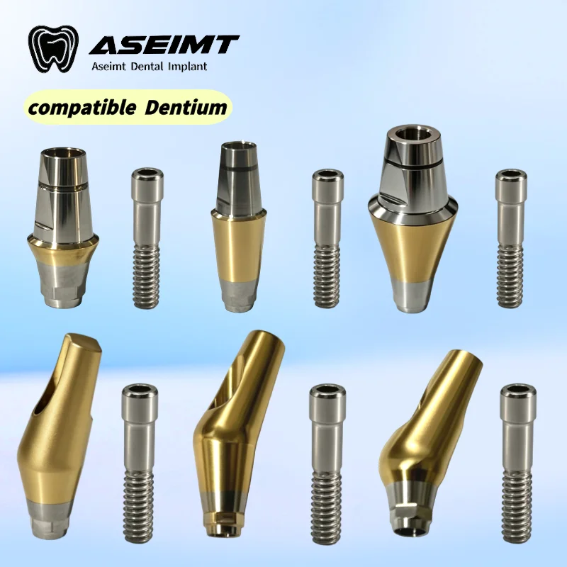 For Dentium ASEIMT Dental Transfer Abutment with Dual Hex Connection Right angle oblique angle Titanium Abutment Prosthesis