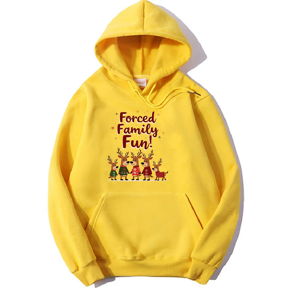 2025 الخريف/الشتاء الرجال والنساء قبعة عيد الميلاد نمط مطبوعة مقنعين البلوز-أسلوب لطيف ملابس رياضية مريحة