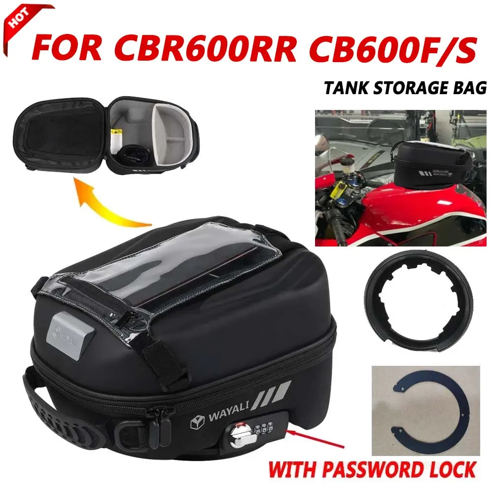 For HONDA CBR600RR CBR600F4I HORNET CB600F CB600S 1998 Fuel Tank Bag with Tank Adapter Ring Touch Navigation Package Storage Bag