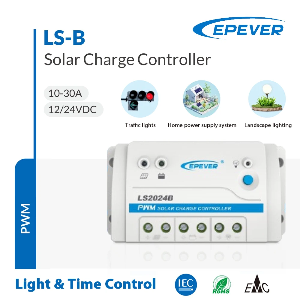 

EPEVER 10A 20A 30A 12V 24V Солнечное зарядное устройство Landstar LS3024B LS2024B LS1024B Программируемый солнечный контроллер заряда Регуляторы