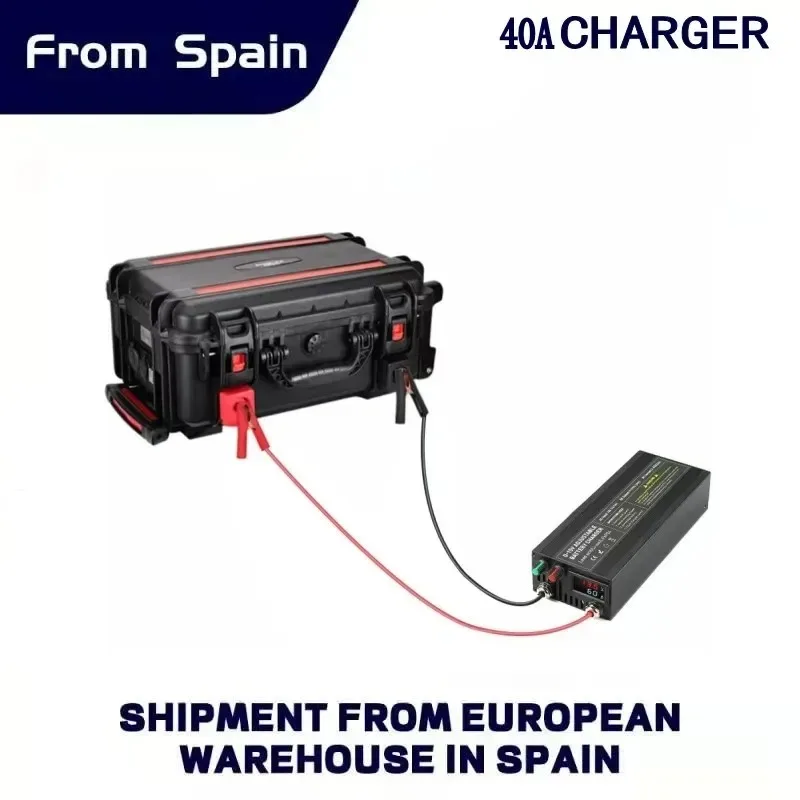 Portable 12V Lifepo4 Battery Charger 40A Lithium Battery Charger 60A 85A with Adjustable Voltage and Current 100A Anderson