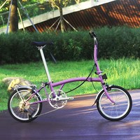 16inch Bicycle 9-speed Folding Bike Chromium-molybdenum steel Tri Fold Frame 53T CNC Crankset 16Inch Wheel Folding City Bicycle