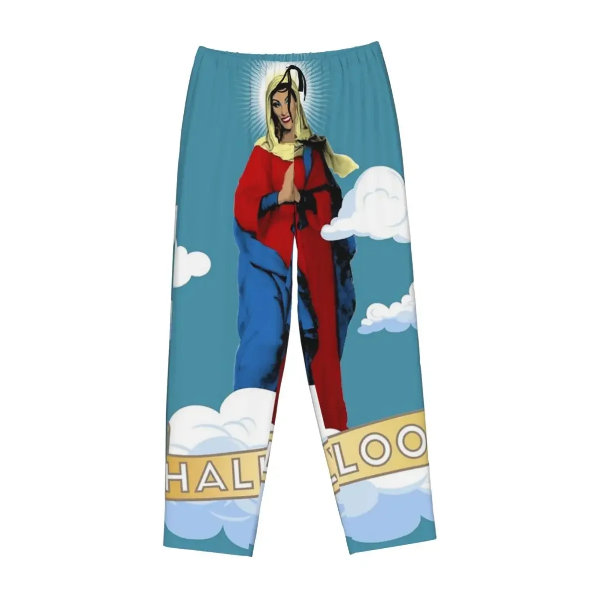 Custom Halleloo - The Virgin Mary Women Pajama Pants Lounge Sleep Sleepwear Bottoms with Pockets