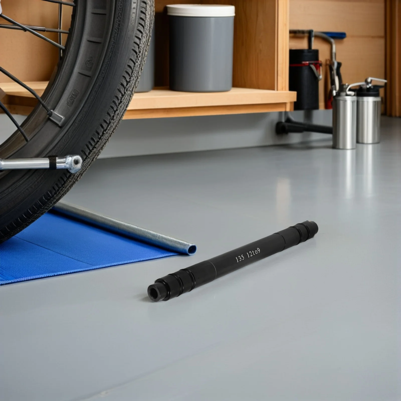 Bike Axle Conversion Aluminum Alloy Front Fork Thru Axle Adapter 12mm to 9mm Quick Release for Mountain Road Bikes