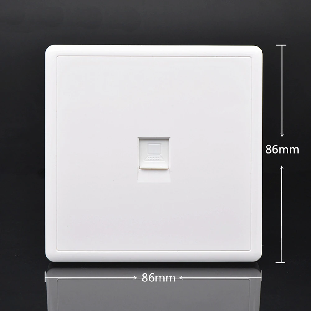 1 Port CAT8 CAT7 RJ45 86 Type Wall Panel CAT.7 LAN Faceplate CAT.8 Network Socket Ethernet Cable Socket Net Plug Shield Socket