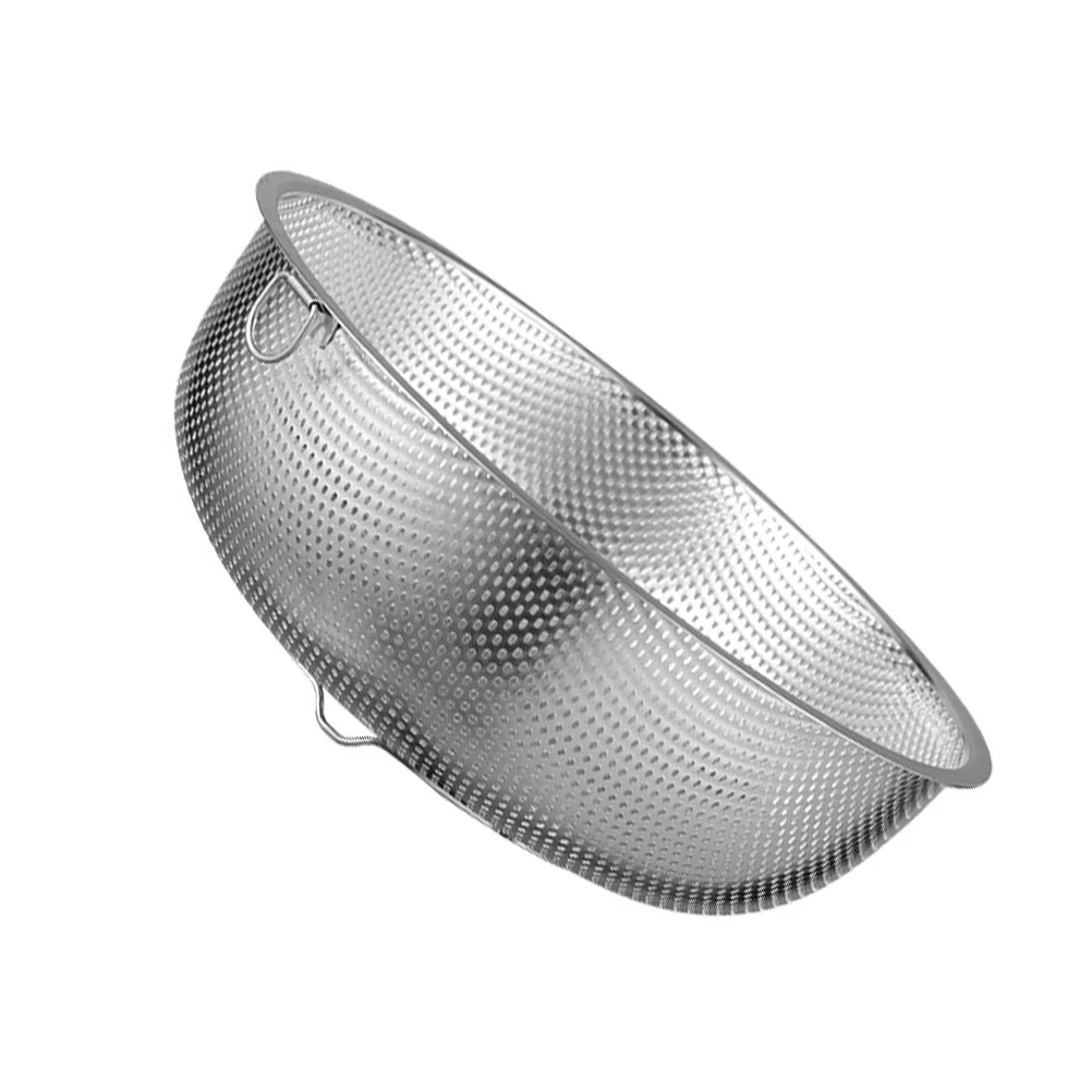 

1Pcs Draining Basket Hollowed Stainless Steel Fruit Vegetable Washing Basket High Bottom Non-Skid Rust-Proof Multipurpose