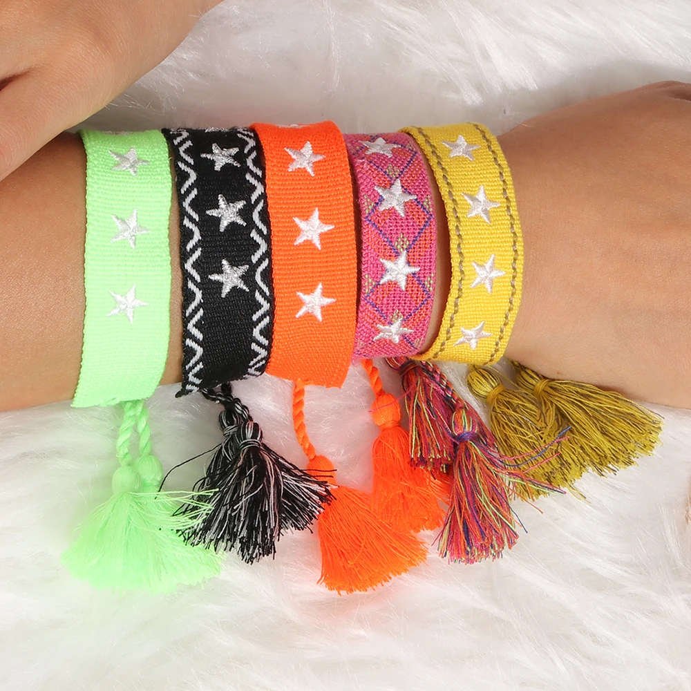 Aihua Heißer Verkauf Boho Bunte Handarbeit Gewebt Seil String Gestrickte Armband Armreifen Unisex Freundschaft Kinder Glück Schmuck Geschenke – Detail 3