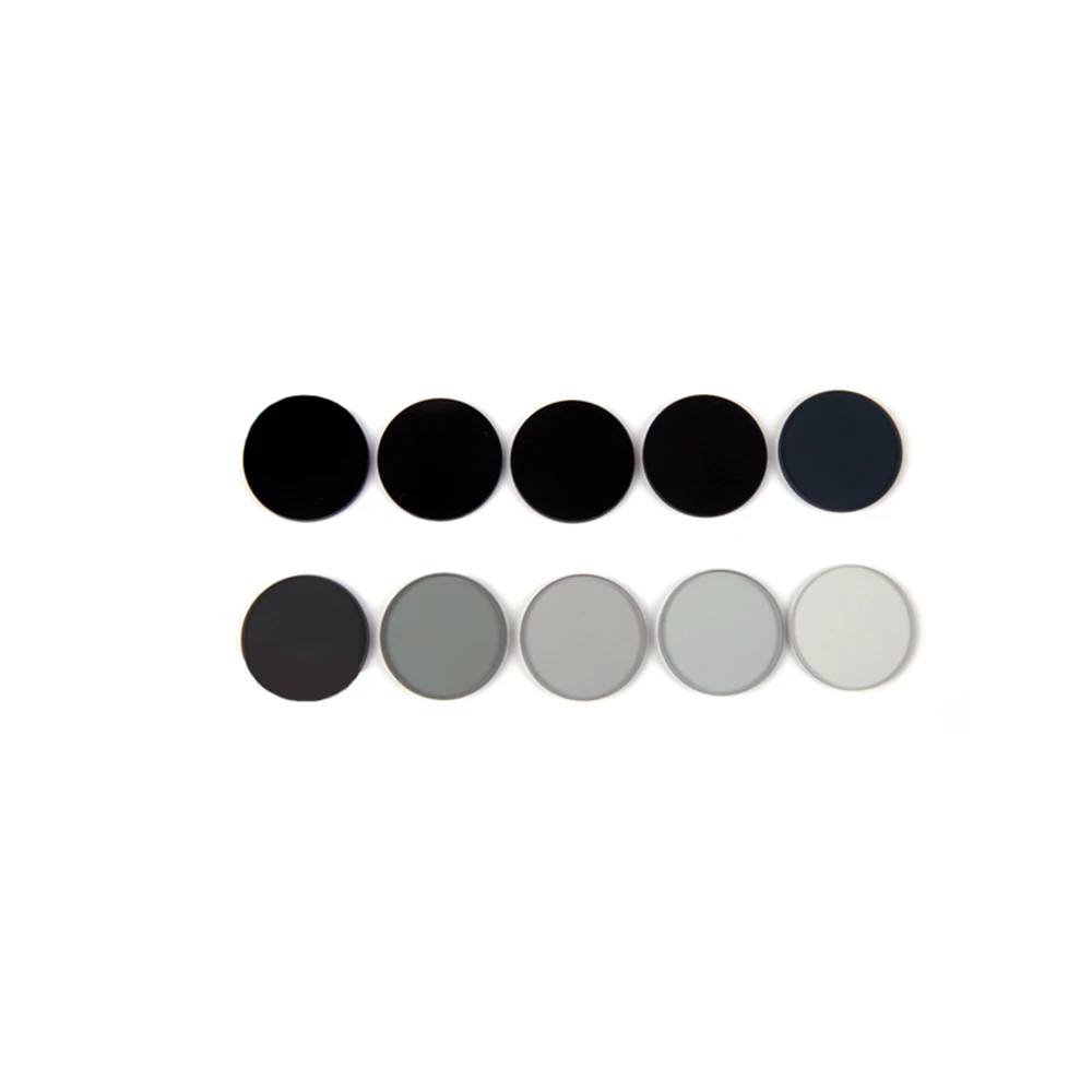 Optical ZAB10 neutral filter medium gray density lens attenuator lens ND lens transmittance 10% diameter 20mm