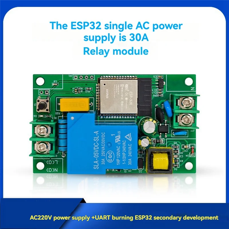 ABGI-ESP32 30A AC220V одноканальный релейный модуль питания с WIFI Bluetooth макетная плата