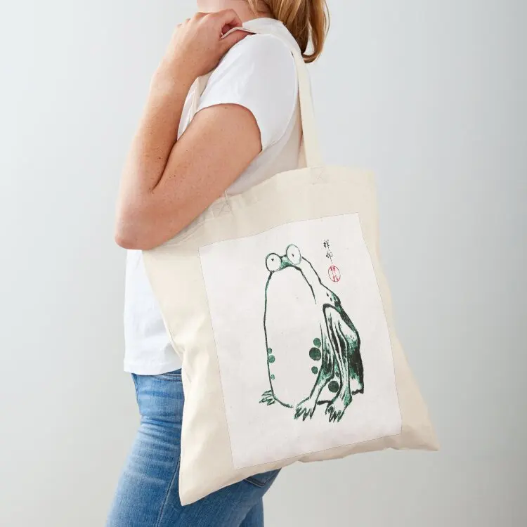 

Matsumoto Hoji Frog Toad Wabi Sabi Cottagecore/Goblincore Tote Bag Eco bag reusable shopping bag cute pouch
