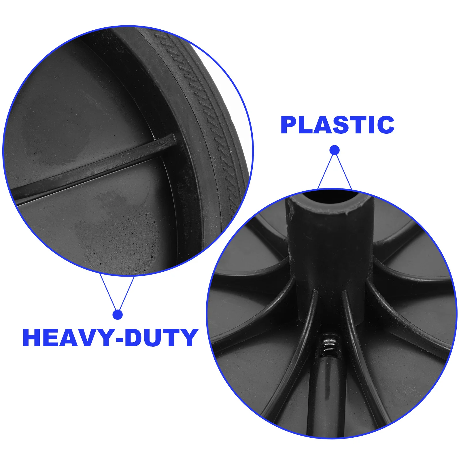 

2Pcs Trash Can Wheels Heavy Duty Replacement Plastic Garbage Bin Casters Wear Resistant for Easy Maneuver Home Office