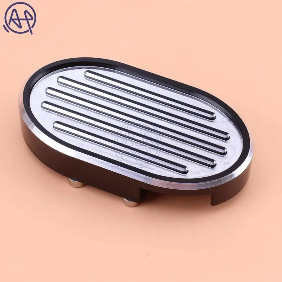 Black/White Edge Billet Brake Pedal Pad Cover For Harley Dyna V-Rod Sportste 883 1200
