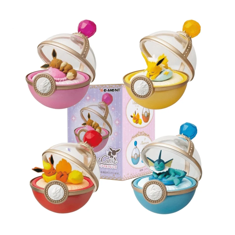 

TOMY Genuine Pokemon Sleeping Eevee Pikachu Dreamingcase Set Pokeball With Box Toys Cute Anime Figures Model Dolls Kids Gift