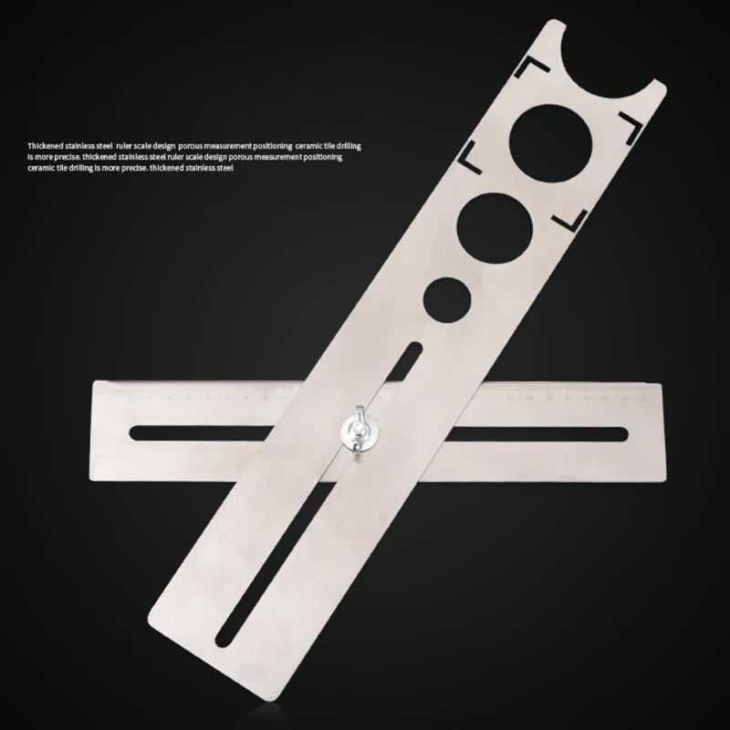 Localizzatore piastrelle multifunzionale Puncher Tapper Accessorio decorativo per righello fissaggio per piastrelle per