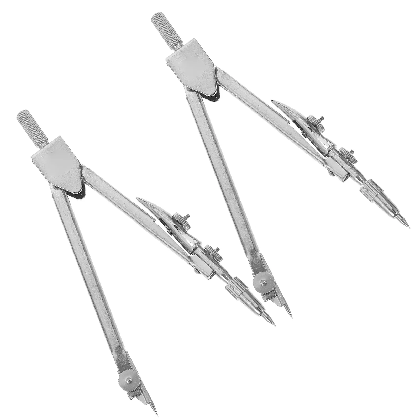 2Pcs Craft Compass Metal Multi-Function Spring Compass Portable Scribing Gauge Precision Marking Gauge Drawing Tool