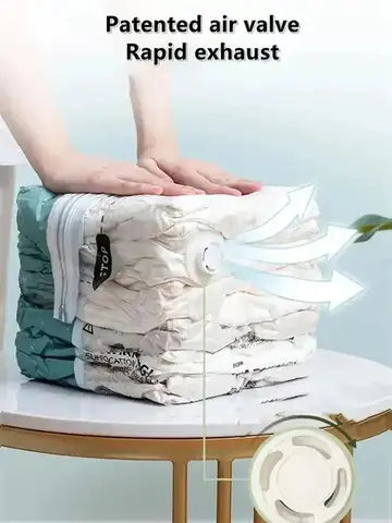 Vacuum Compression Bag No Pumping Clothes Quilt Storage Home Bag Large 3D Vacuum Compression Bags Travel Accessories Reusable