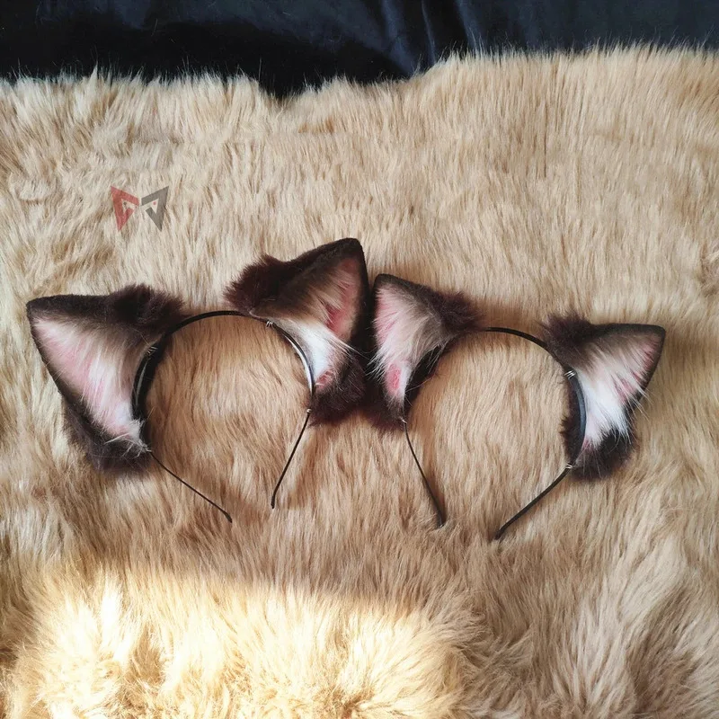 Nuovo Ragdoll Cosplay Orecchie di gatto Hairhoop Coda marrone Accessori per costumi cosplay per giochi di società Cosplay