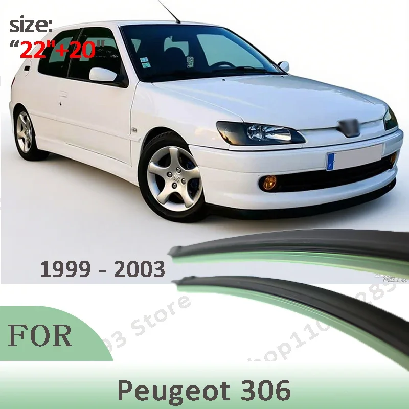 

Wiper LHD Front Wiper Blades For Peugeot 306 1999 - 2003 Windshield Windscreen Clean Window Car Rain Brushes 22"+20"