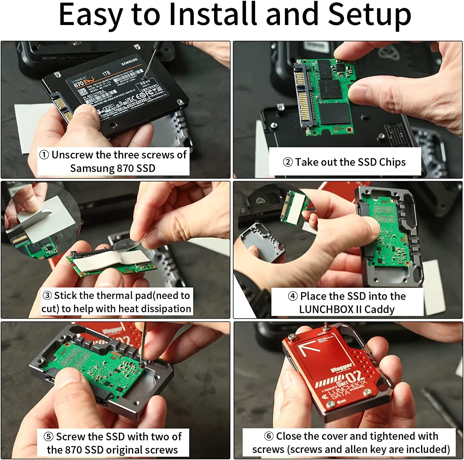 ANDYCINE LunchBox II custodia Magnalium per SATA SSD a Atomos NINJA V/V + Attachment
