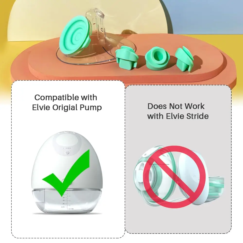 8pc Duckbill Valves 4pc Pump Seals Diaphragm Compatible with Wearable Elvie Breast Pump and Pump Parts Replacement Membrane Part