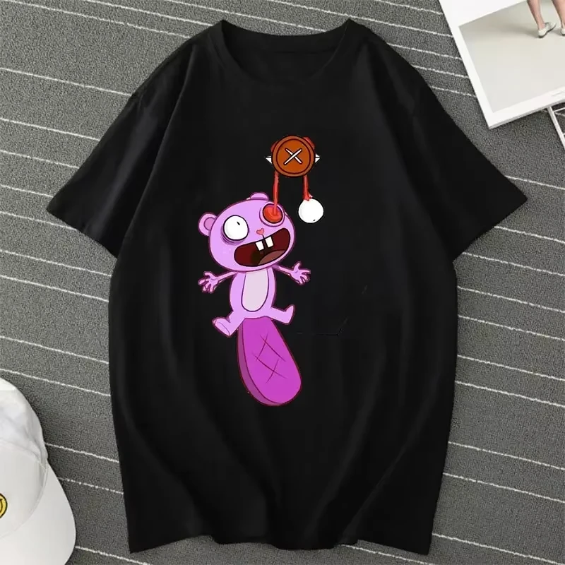

Tree Friends Candy Kills Cartoon Graphic T Shirt Woman Street Fashion Kawaii Tee Gift New From Girlfriend Tops Funny Happy Y2K