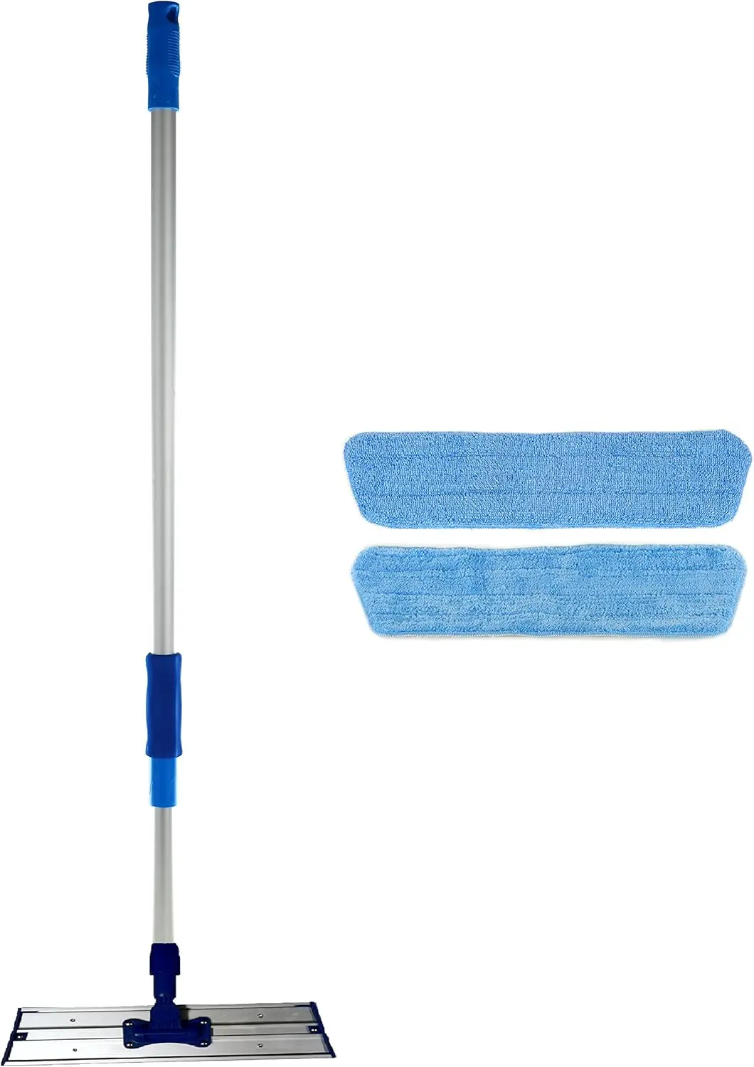 

16-Inch Professional Microfiber Mop Kit with Two Washable Pads for All Floor Surfaces