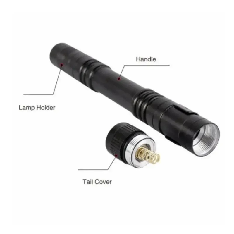 Mini LED Flashlight 50000LM Ultra Bright Lamp Handy Penlight Torch Pocket Portable Flashlight Lantern Camping Work AAA Battery